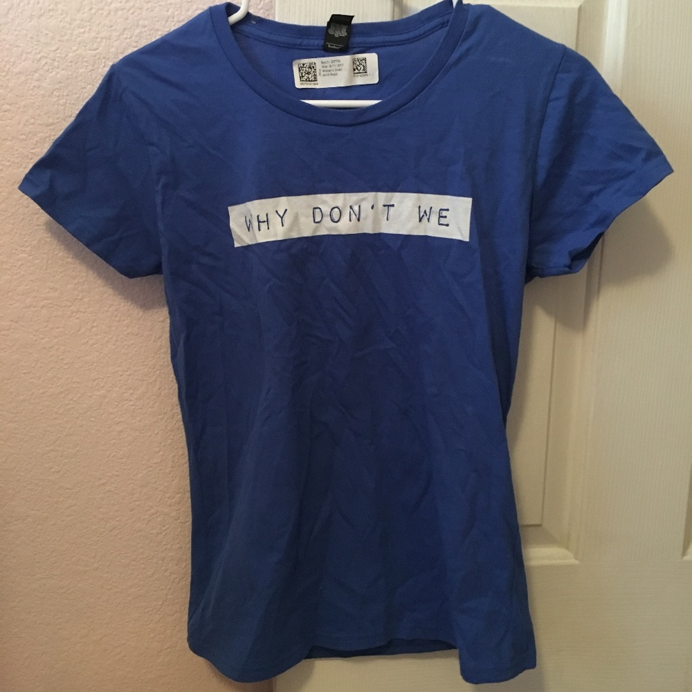 Why don't we blue shirt
